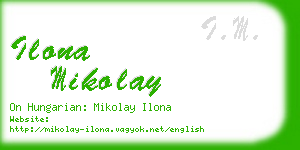 ilona mikolay business card